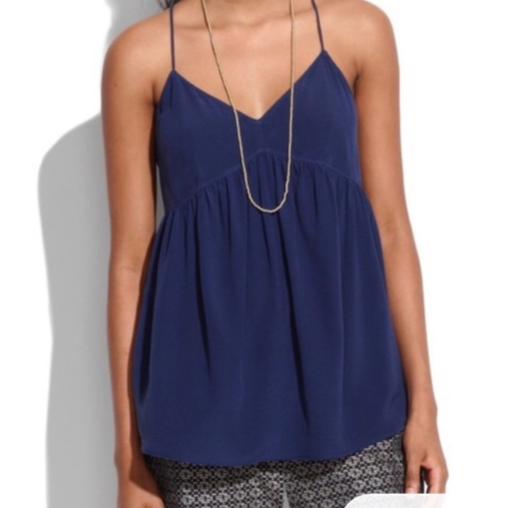 Madewell Silk Swing Cami (Dark Olive)